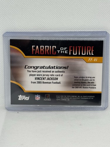 2005 Bowman Tessuto del Futuro #FFVJ Vincent Jackson - Foto 2 di 2