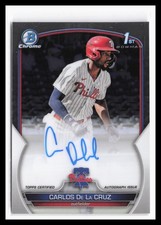 2023 Bowman Chrome Autographs #CPA-CDC Carlos De La Cruz  Phillies RC SP