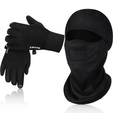 Winter Balaclava Ski Gloves Set Breathable Full Touchscreen Waterproof Gloves...