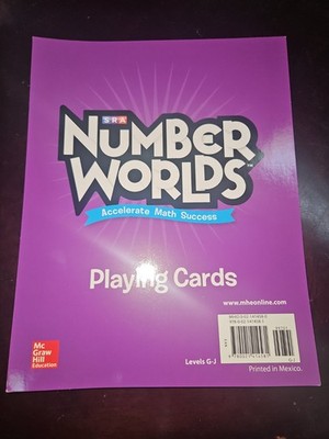 SRA Number Worlds Playing Cards Levels G-J McGraw Hill Math Intervention Manipul
