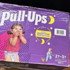 Rare HTF Toy Story Bo Peep Girls PullUps Diapers Disney Size 2T 3T Box of 50