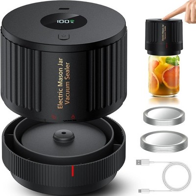 LOVE MOMENT Electric Mason Jar Vacuum Sealer Kit for Wide Mouth and Regular Mout