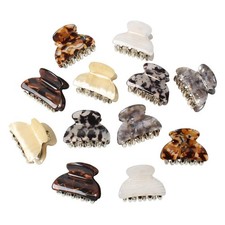 1.57 inch Small Acrylic Hair Claw Clips for Girls and Women Marbling Hair Clips