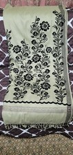 WOMEN KASHMIRI FLORAL EMBROIDERY PASHMINA, WOOLEN WRAPING GREEN, BLACK SHAWLS
