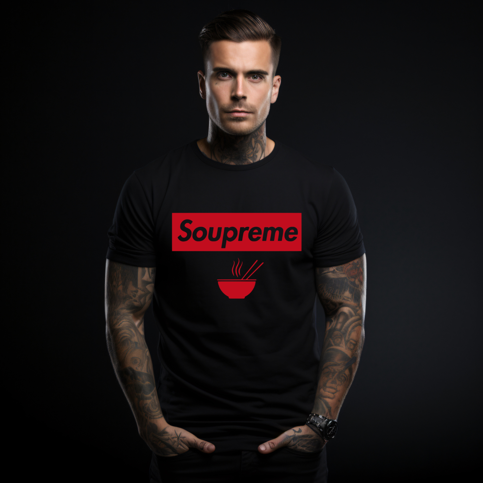 Soupreme T-Shirt | Ramen Noodles Shirt | Graphic Tees | Unisex Tee | Parody Tee-image