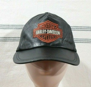 harley davidson leather baseball caps