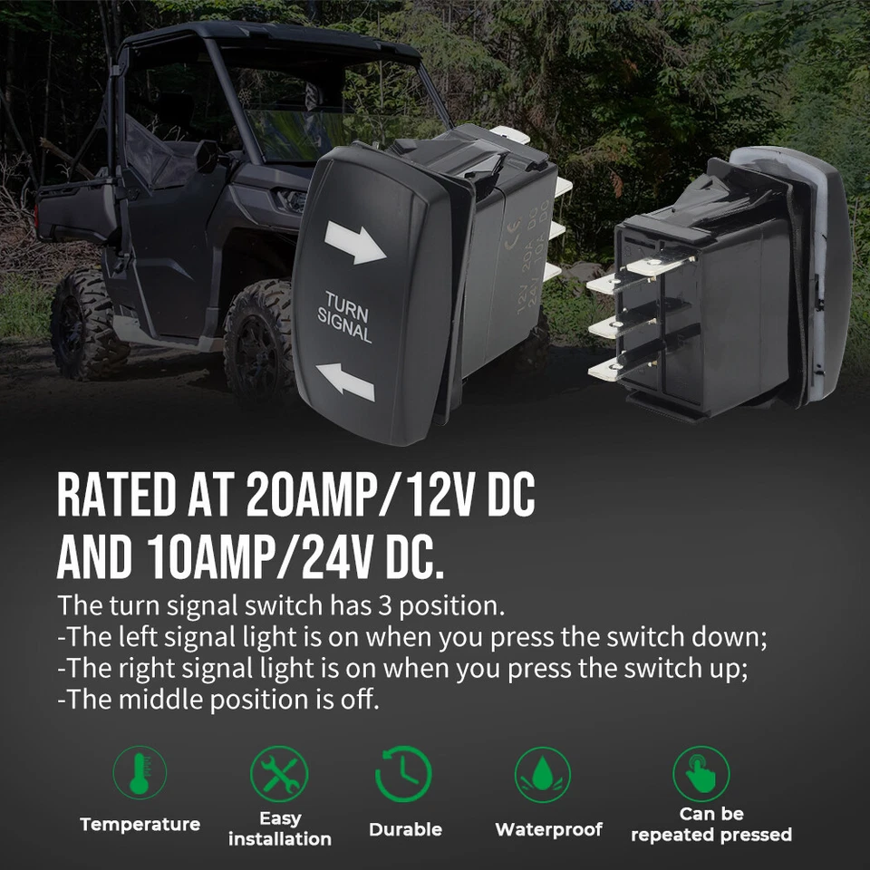 Kit de señal de giro LED legal para UTV Kawasaki Mule Pro Teryx Teryx 4 con CUERNO Foto 3 de 4