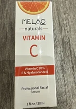 NEW SEALED MELAO Professional Vitamin C Serum 20% & Hyaluronic Acid Serum 1 oz