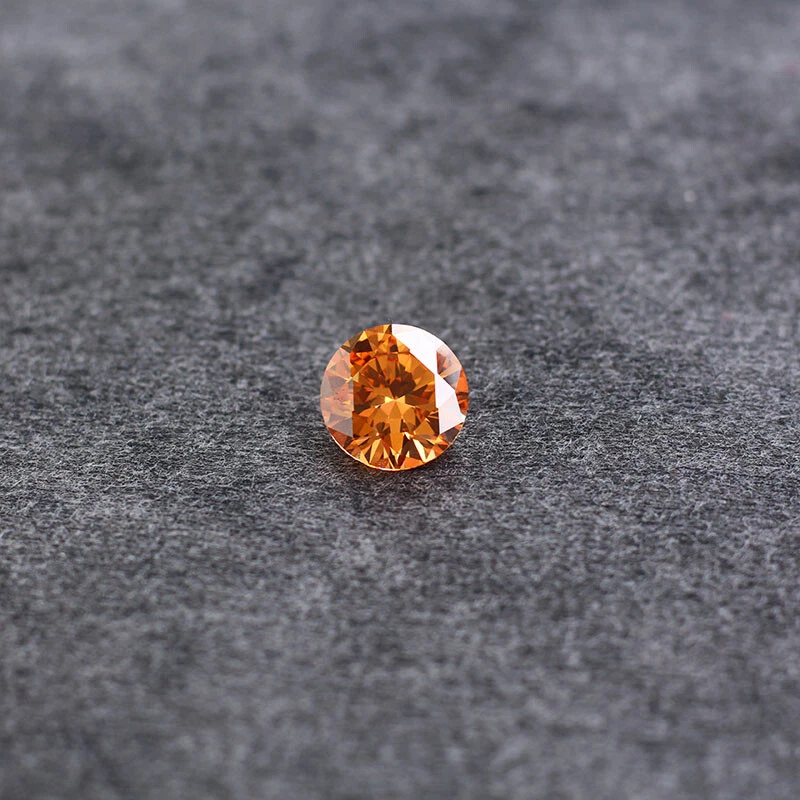 5Pcs Champagne 6MM 1.45CT Round Cut Shape CZ AAAAA Loose Gemstones - Image 4 of 4