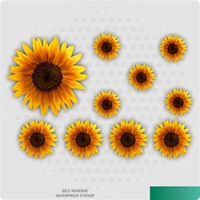 Painted Sunflower Stickers Decals Graphics Nursery Wall Decoration Art Home