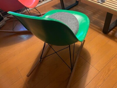 Herman Miller Eames 1971 MODEL Chair Cadmium Green Vintage With 