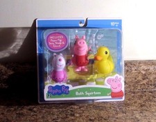 Peppa Pig Bath Squiters Set of 3 Peppa Pig Suzy Sheep Quack Squirtees NEW