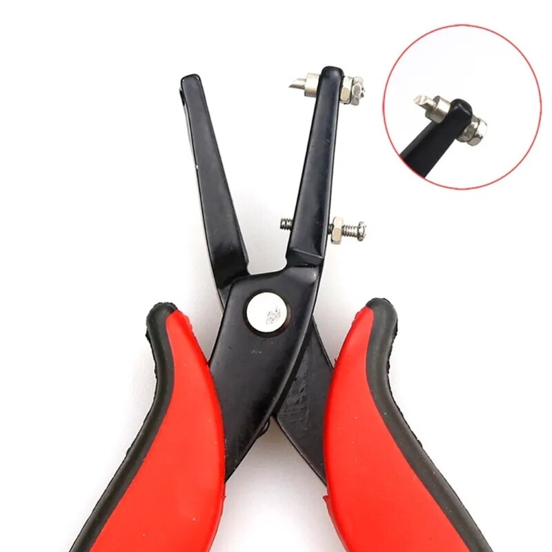 1.8mm Hole Plier Household Puncher Tool for DIY Craft Strap Belt Earring