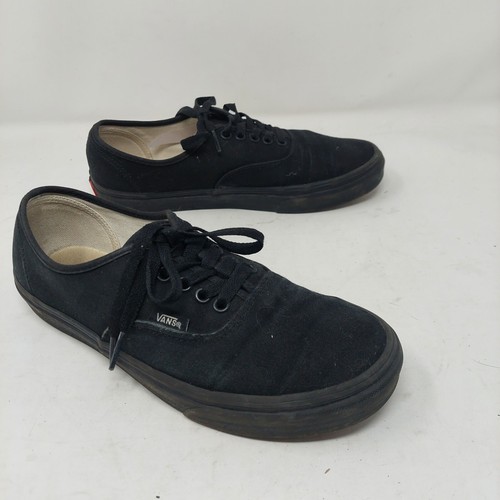 Vans Black Canvas Low Top Fashion Sneakers Skate Shoes Hipster Lace Up Size 8 - Picture 9 of 9