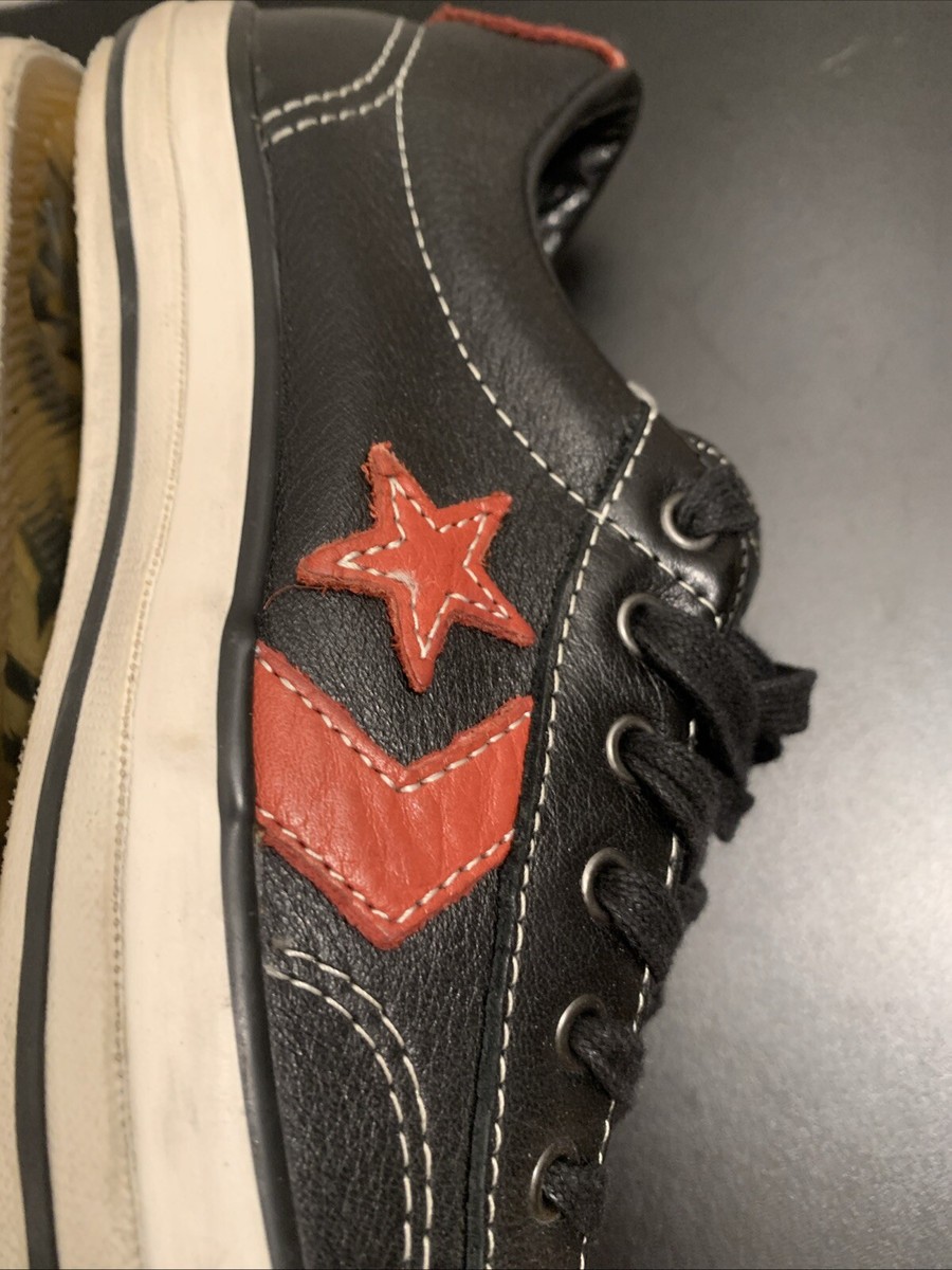 Converse john varvatos Leather One Star 114271 Black Red Men's Sz