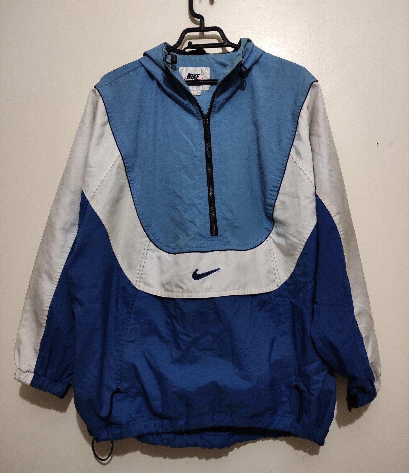 Vintage Pullover windbreaker Jacket 90s Half Zip Swoosh L |