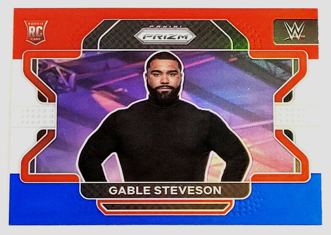 2022 WWE PANINI PRIZM - GABLE STEVESON - RED WHITE BLUE PRIZM SP
