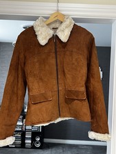 Vintage Y2k 90s B B Dakota Pret A Porter Genuine Suede And Faux Fur Jacket Uk M
