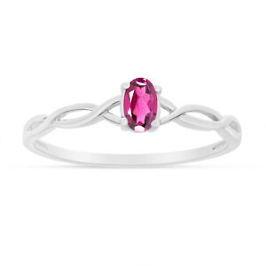 10k White Gold Oval Pink Topaz Ring 10k White Gold Oval Pink Topaz Ring