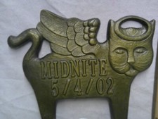 Metal cast iron  CAT PET CEMETERY grave marker for back yard OR Halloween READ