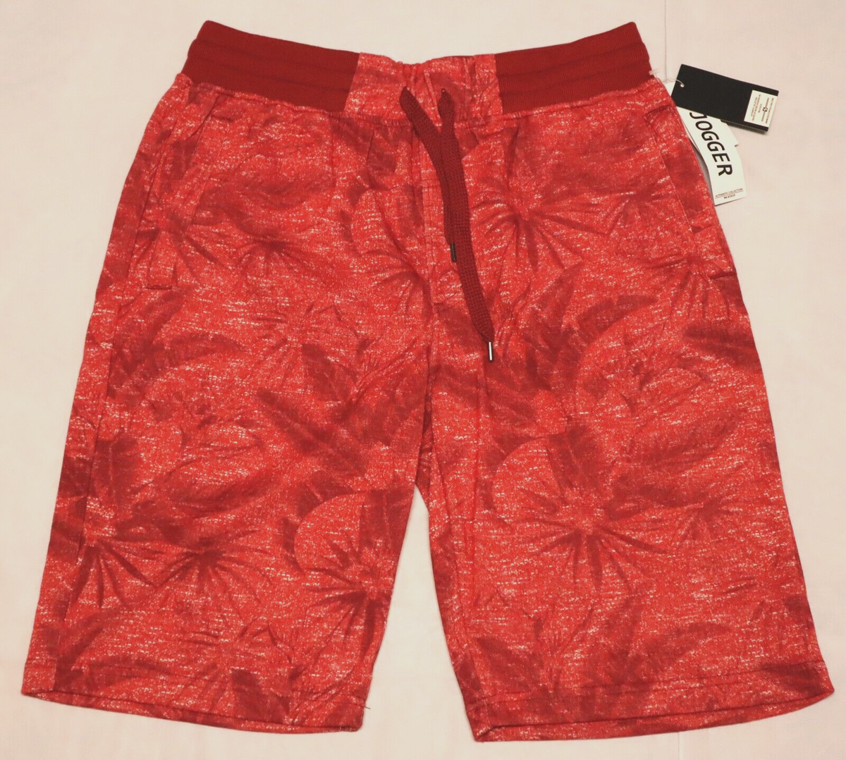 SOUTHPOLE mens floral marled red jogger shorts size XL (NWT) msrp: $36 - Main Image