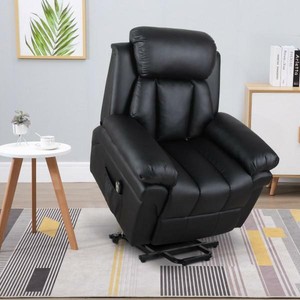 Electric Lift Chair Black Thick Padded Armchair Recliner Elderly Disabled Aid 7427107853996 Ebay