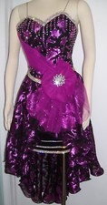 Teen Miss National Pageant Prom Formal Wedding Evening Party Hi Lo Dress Sz 4 6