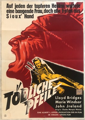 Tödliche Pfeile Lloyd Bridges Little Big Horn  Western EA - Plakat 1952