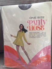 Vintage 1970 ONE SIZE PANTY HOSE Grey Mist Unopened Pack One Pair