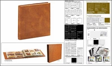 Postcard Album Maxi-Album Safe 1005 ring binder Skai Braun Empty, 750 Documents