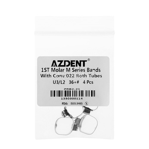 4pcs Dental 1st Molar Bands Prewelded Buccal Tube Roth.022 U3 L2 35#-40+# Conv - Picture 12 of 20