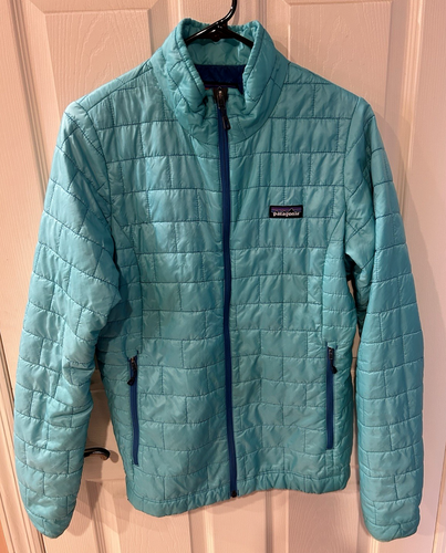 Patagonia Women’s Nano Puff Howling Turquoise Full Zip Insulated Jacket Medium