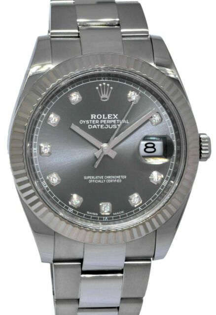 Rolex Datejust II Rhodium Men's Watch 