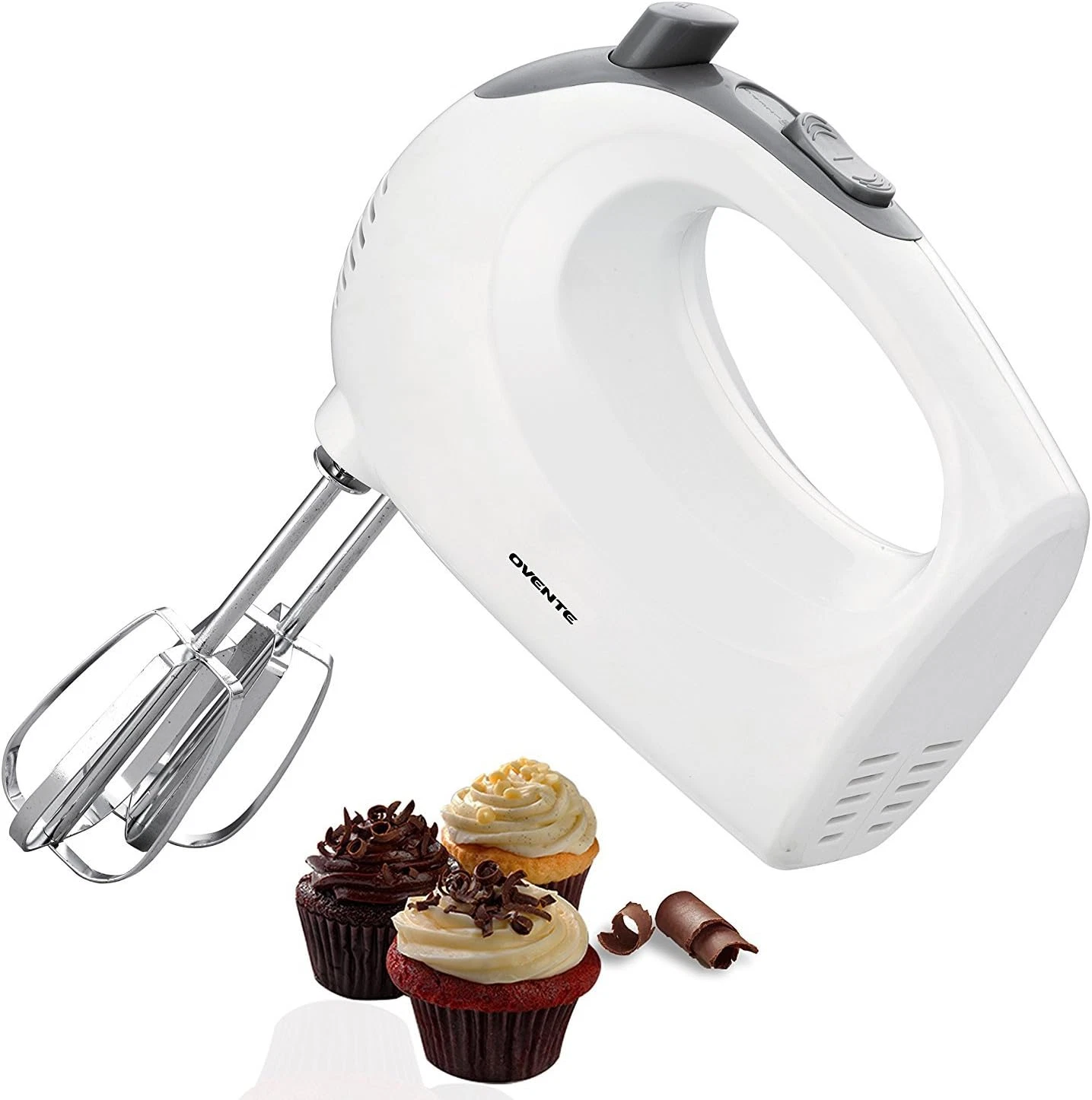Portable 5 Speed Mixing Electric Hand Mixer with Stainless Steel Whisk Beater At