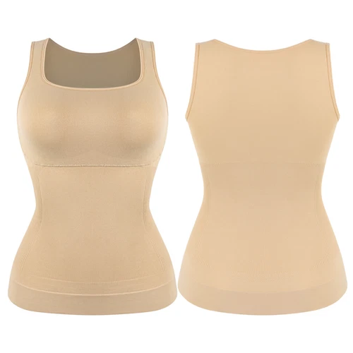 Damen Kompression Tank Top Shapewear Bauch Kontrolle Body Shaper Schlankmacher Weste - Bild 11 von 16
