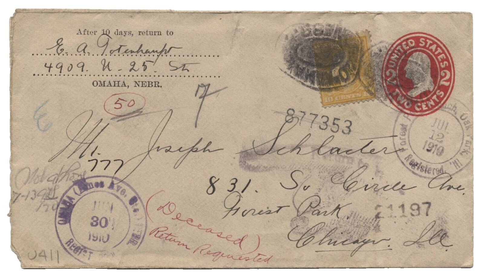 Los árboles utilizados sellos de Estados Unidos