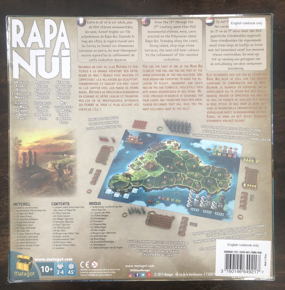 RAPA NUI Game by Fabrice Besson & Guillaume Montiafe (Matagot) NEW ...