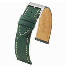 Green Premium Soft Leather Retro Quick Release Watch Strap 20 mm