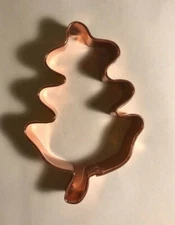 Large Copper oak leaf Cookie Cutter 5.5" tall