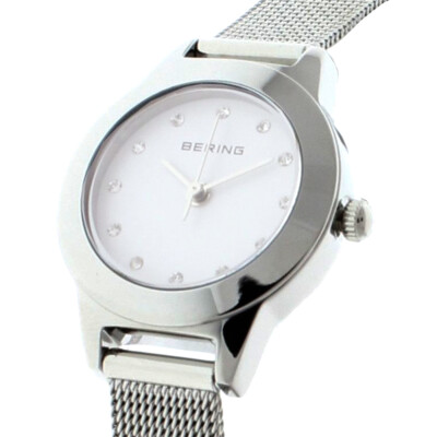 Bering Womens Watch 11125-000 Quartz White Dial 25mm Petite Mesh Stainless Steel Sale | polished silver | 11125-000 | BERING ® | Official  main image 4