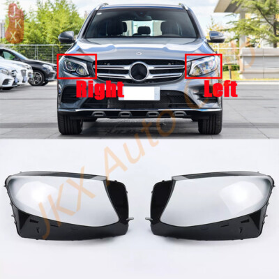 Right+Left Headlight Lens Shell + Seal Glue u For Mercedes W253 GLC 2016-2019