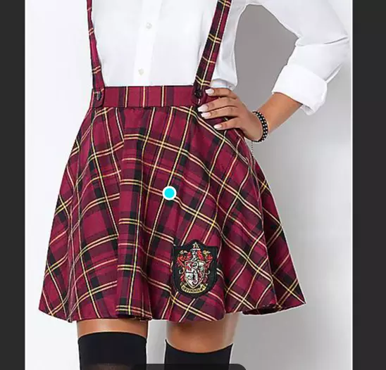 Harry Potter Plaid Gryffindor Skirt Suspender M (8/10)