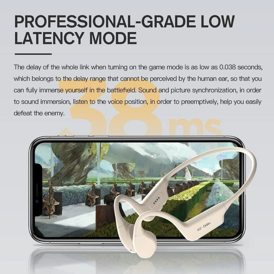 Waterproof Bone Conduction Bluetooth Headphones Open-Ear with Built-in Mic - Image 3 of 4