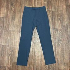 Banana Republic Wrinkle Resistant Dress Pants Blue Check Slim Fit 32x34 Preppy