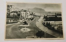 Cartolina Genova Corso Italia Lungomare Scorcio Abbazia Viaggiata 1938