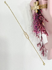 Hermosa pulsera en oro amarillo 14k 585 y oro macizo con circonitas!