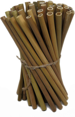 Bamboo Craft Sticks, 60 Natural Bamboo Sticks, 7.87' Long and 0.32''-0.40'' in Dia