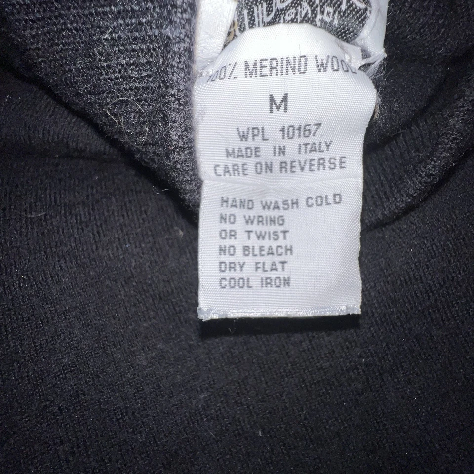 Suéter infantil Bloomingdales SUTTON STUDIO preto gola alta 100% lã Murano m - Imagem 3 de 4