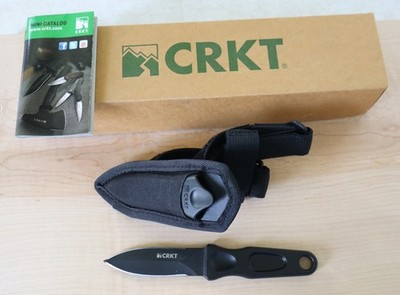 CRKT 2020 Sting Knife Fixed Blade Boot Knife w/Sheath w/Box 1050 Carbon Steel