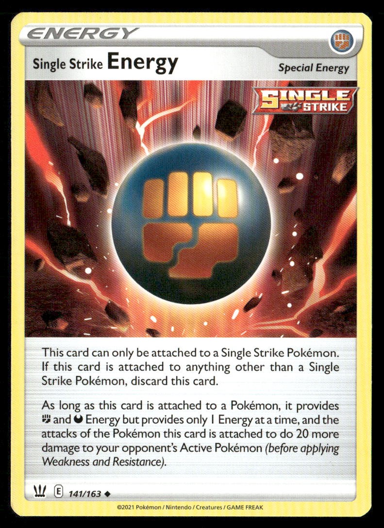 Single Strike Energy Battle Styles 141/163 Uncommon Pokemon Near Mint